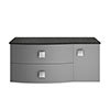 Hudson Reed Sarenna Wall Hung Countertop Vanity Unit - Dove Grey - 1000mm with Black Marble Top profile small image view 1 