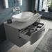 Hudson Reed Sarenna Wall Hung Countertop Vanity Unit - Dove Grey - 1000mm with Grey Marble Top profile small image view 2 