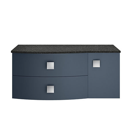 Hudson Reed Sarenna Mineral Blue 1000mm Wall Hung Cabinet & Black Marble Top