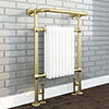 Savoy Brushed Brass Traditional Heated Towel Rail Radiator | Victorian ...