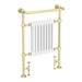 Savoy Brushed Brass Traditional Heated Towel Rail Radiator profile small image view 2 