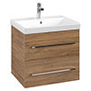 Villeroy and Boch Avento Oak Kansas 600mm Wall Hung 2-Drawer Vanity Unit profile small image view 1 