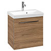 Villeroy and Boch Avento Oak Kansas 550mm Wall Hung 1-Door Vanity Unit profile small image view 1 