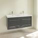 Villeroy and Boch Avento Crystal Grey 1200mm Wall Hung 4-Drawer Double Vanity Unit profile small image view 2 