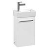 Villeroy and Boch Avento Crystal White 360mm Wall Hung Vanity Unit with Right Bowl Basin profile small image view 1 