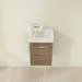 Villeroy and Boch Avento Arizona Oak 360mm Wall Hung Vanity Unit with Right Bowl Basin profile small image view 4 