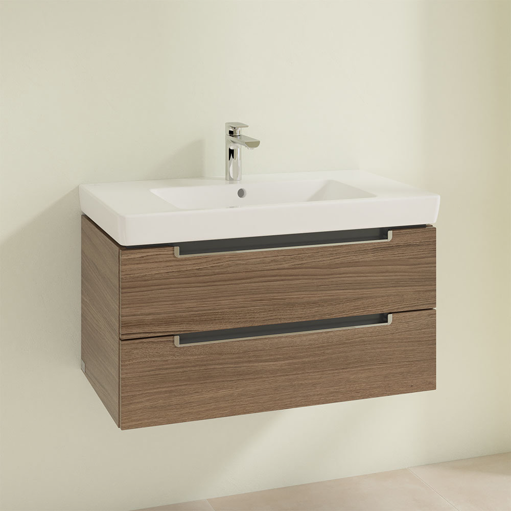 Villeroy and Boch Subway 2.0 Arizona Oak 800mm Wall Hung 2-Drawer Vanity Unit