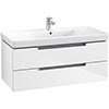 Villeroy and Boch Subway 2.0 Glossy White 1000mm Wall Hung 2-Drawer Vanity Unit profile small image view 1 