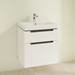 Villeroy and Boch Subway 2.0 Glossy White 600mm Wall Hung 2-Drawer Vanity Unit profile small image view 2 