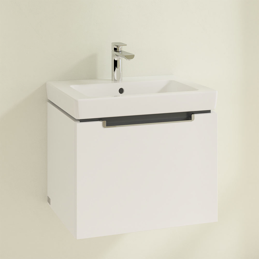 Villeroy and Boch Subway 2.0 Glossy White 550mm Wall Hung 1Drawer Vanity Unit