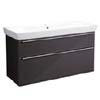 Roper Rhodes Scheme 1000mm Wall Mounted Double Drawer Unit with Ceramic Basin - Gloss Dark Clay profile small image view 1 