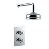 Heritage - Dawlish Concealed Valve with 6" Fixed Head - Chrome - SDCDUAL02 profile small image view 1 