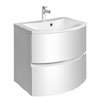 Crosswater - Svelte Two Drawer Vanity Unit & Basin - White Gloss profile small image view 1 