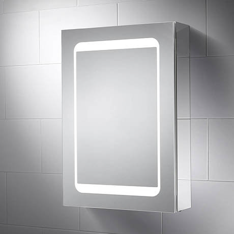 Led Bathroom Mirror Cabinet With, Bathroom Mirror With Demister And Shaver Point