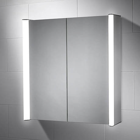 Sensio Aspen Diffused Double LED Mirror Cabinet with Shaving Socket - SE30816C0
