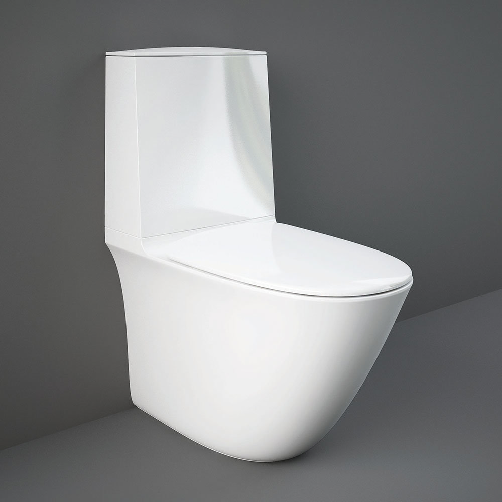 RAK Sensation Touchless Flush Rimless BTW Close Coupled Toilet + Soft-Close Seat