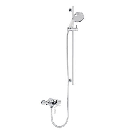 Heritage Gracechurch Exposed Shower with Deluxe Flexible Riser Kit - Chrome - SGRDDUAL05
