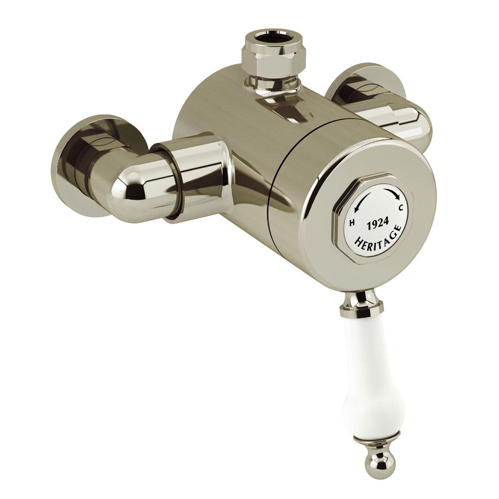 Heritage Glastonbury Exposed Shower with Premium Fixed Riser Kit