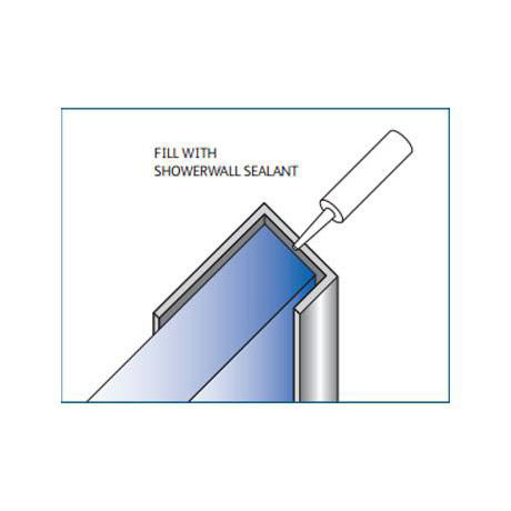 Showerwall - End "U" Fixing Trim - 5 Colour Options