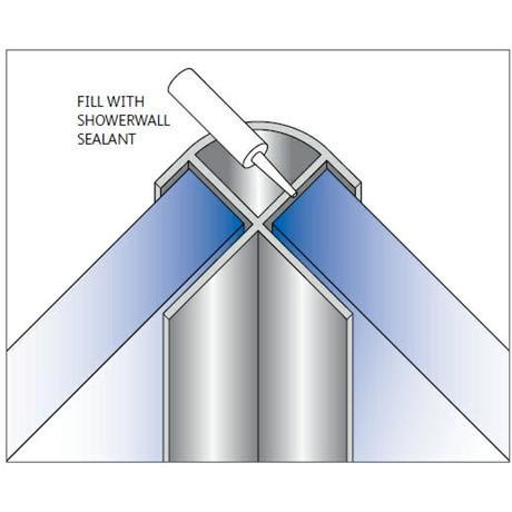 Showerwall - External Corner Fixing Trim - 5 Colour Options