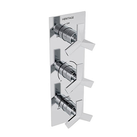 Heritage Hemsby Dual Control Recessed Valve with Twin Integral Stopcocks - Chrome