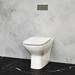 Britton Bathrooms Shoreditch Square Rimless Back To Wall Pan + Soft Close Seat profile small image view 2 