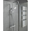 Videira Modern Round Style Thermostatic Shower Kit - Chrome profile small image view 1 