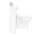 Sienna W920 x D200mm High Gloss White Vanity Unit Cloakroom Suite + D-shaped pan profile small image view 5 