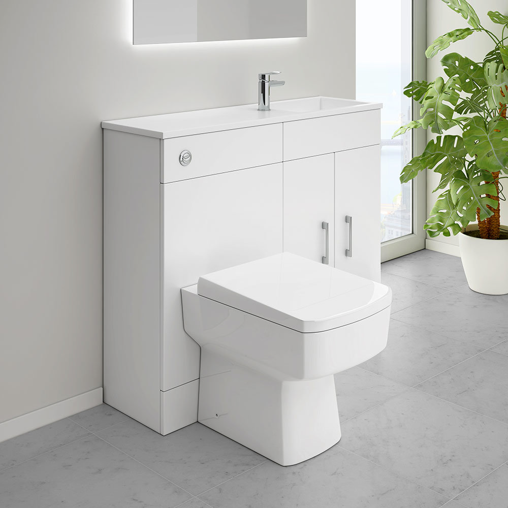 Slimline Combination Basin & Toilet Unit | White Gloss | Online Now