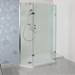Roman Sculptures 1700 x 700mm Angled Walk-In Shower Enclosure profile small image view 2 