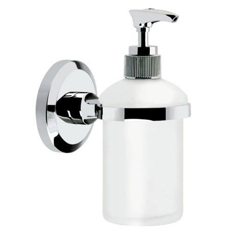 Bristan - Solo Wall Mounted Frosted Glass Soap Dispenser - SO-SOAP-C