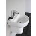 Britton Bathrooms - Compact Washbasin with Round Semi Pedestal - 3 Size Options profile small image view 3 