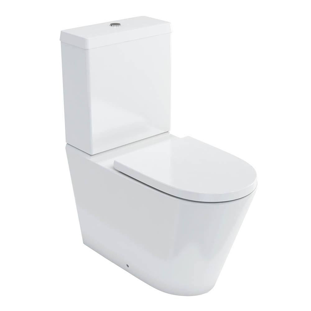 Britton Bathrooms Sphere Rimless Close Coupled Toilet + Soft Close Seat