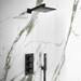 Arezzo Square 200 x 200mm Matt Black Fixed Shower Head + Wall Mounted Arm profile small image view 3 