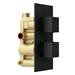 Arezzo Matt Black Square Shower Package (inc. Valve, 200 x 200 Square Head and 90-Degree Bend Arm) profile small image view 6 