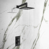 Arezzo Matt Black Square Shower Package (inc. Valve, 200 x 200 Square Head and 90-Degree Bend Arm) profile small image view 1 