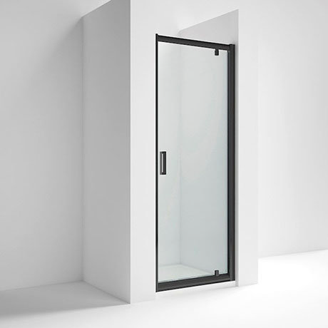Nuie Pacific Black Profile Pivot Shower Door