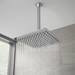 Modern Square Triple Shower Valve, Ceiling Mounted Square Shower Head & 6 Body Jets profile small image view 7 