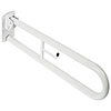 Twyford Disability Hinged Support Rail & Toilet Roll Holder - White profile small image view 1 
