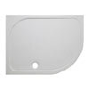 Crosswater Offset Quadrant 45mm Low Level Stone Resin Shower Tray with Waste - Right Hand - Various Size Options profile small image view 1 