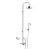Heritage Somersby Exposed Shower with Deluxe Fixed Riser Kit & Diverter to Handset - Chrome - SSOBDUAL04 profile small image view 1 
