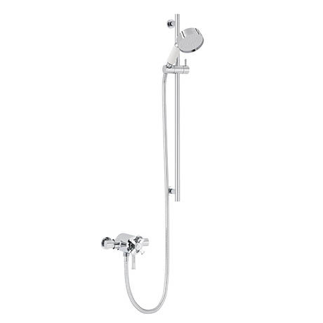 Heritage Somersby Exposed Shower with Deluxe Flexible Riser Kit - Chrome - SSOBDUAL05