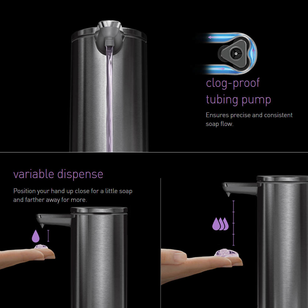 simplehuman Rechargeable Liquid Sensor Pump Soap Dispenser - Polished