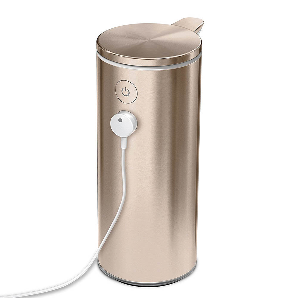 simplehuman Rechargeable Liquid Sensor Pump Soap Dispenser - Rose Gold ...