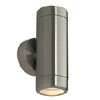 Saxby Odyssey Outdoor Twin Wall Light - Brushed Stainless Steel profile small image view 1 