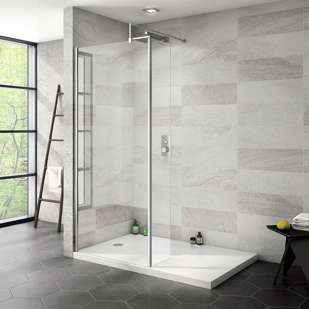 Nova 1400 x 900 Wet Room (800mm Screen, Return Panel + Tray)