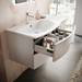 Hudson Reed Sarenna 1000mm Wall Hung Cabinet & Basin - White profile small image view 4 