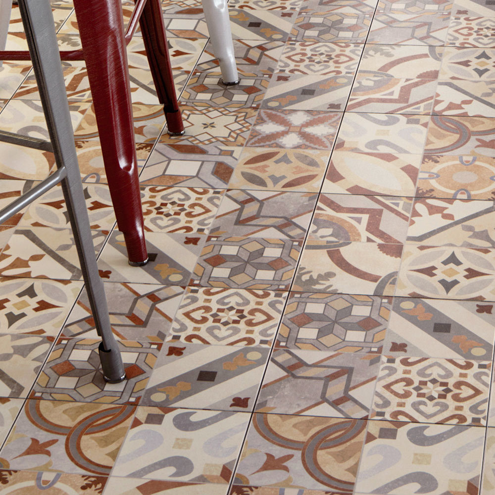 Seville Patterned Tiles - 333 x 333mm | Victorian Plumbing