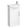 Sienna High Gloss White Cabinet w/ Ceramic Basin W420 x D200mm - NVS100 ...