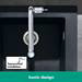 hansgrohe S510-U660 1.0 Bowl Undermount Kitchen Sink - Graphite Black - 43432170 profile small image view 3 